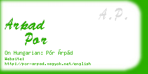 arpad por business card